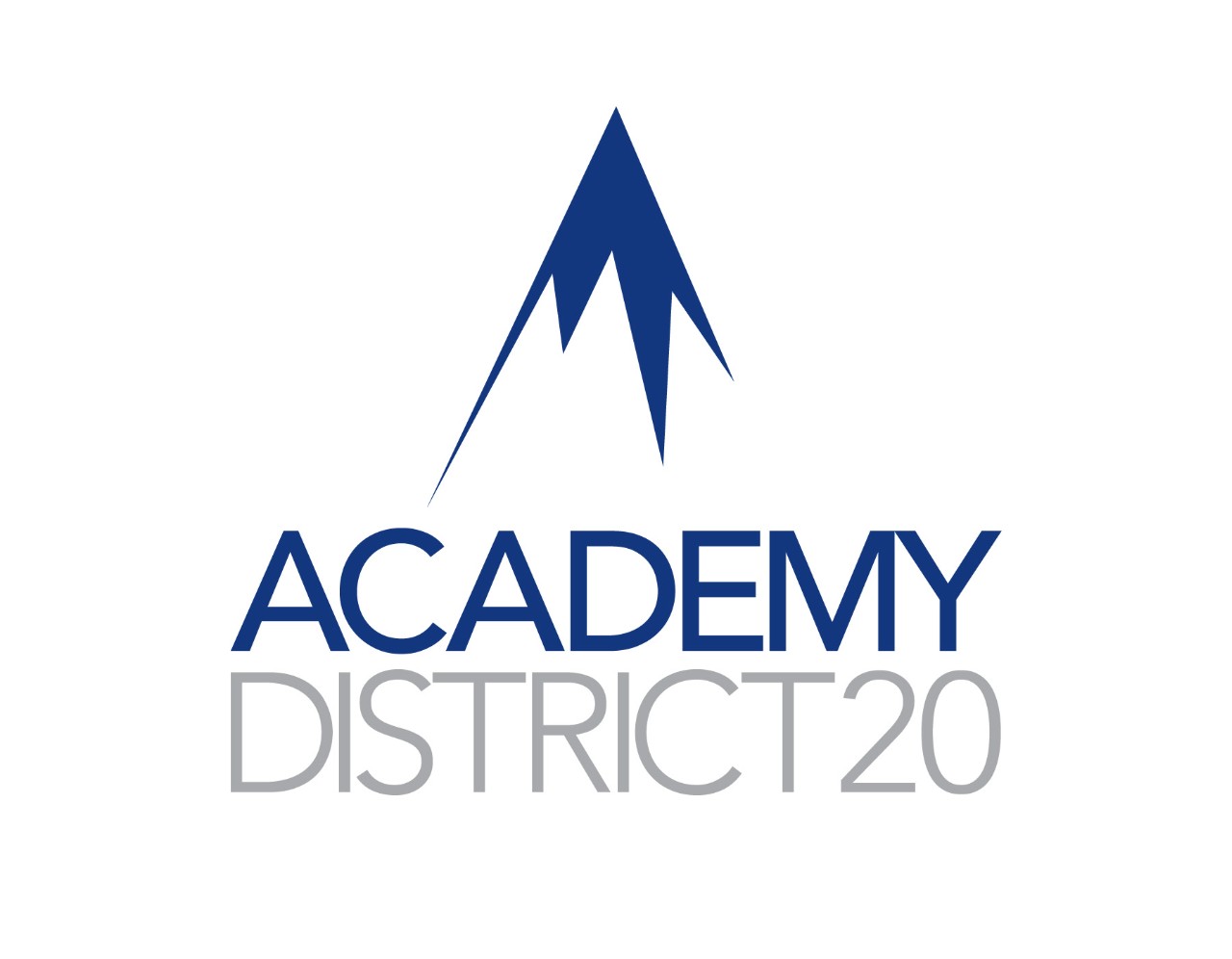 The Academy District 20 Logo featuring "Mt. Pencil"